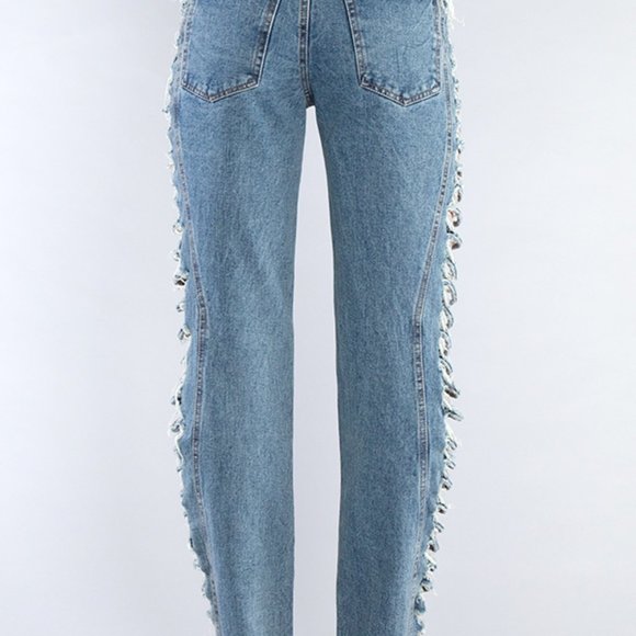 Distressed Ripped Demin Jeans - Picture 3 of 16
